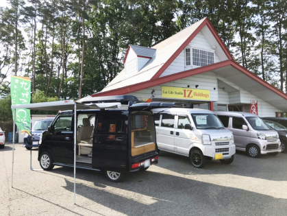 長野県のキャンピングカー販売 IZホールディングス 軽キャンパーと外観
