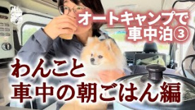 軽キャンパーちょいCamで三重県いなべ市の犬と泊まれるキャンプ場「やまてらす」で車中朝ごはん