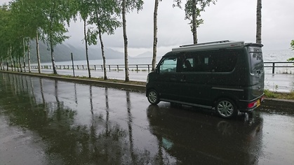 ちょいCamと雨の支笏湖へ
