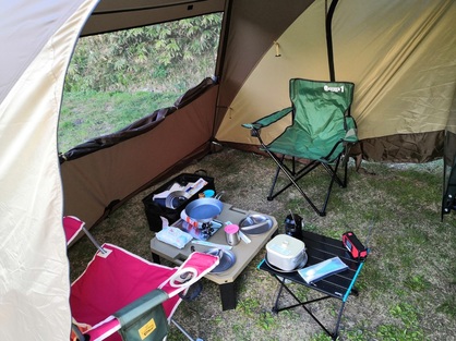 軽キャンピングカーちょいCamで行った山・森でのキャンプ